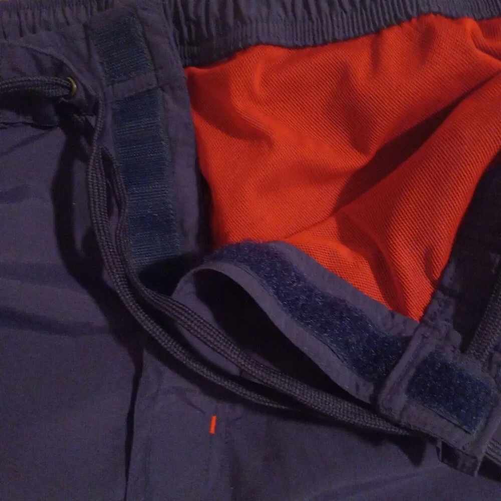 Lands End Cargo Swim Trunks-X-Large (40-42)-Elastic Waistband-Brief Liner-Pocket